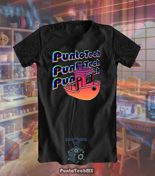 Playera "PuntoTechMX - Benchy Retro Pop"